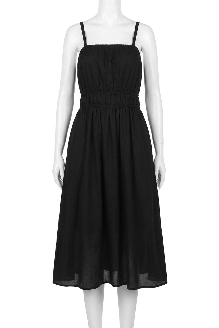 NEW NATION LTD opal elasticated sundress in jet black